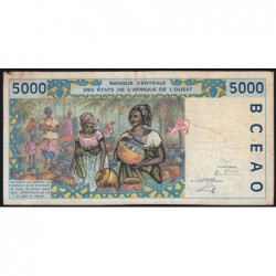 Côte d'Ivoire - Pick 113Am - 5'000 francs - 2003 - Etat : TB