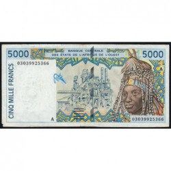 Côte d'Ivoire - Pick 113Am - 5'000 francs - 2003 - Etat : TTB-