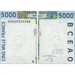 Côte d'Ivoire - Pick 113Am - 5'000 francs - 2003 - Etat : TTB-