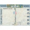 Côte d'Ivoire - Pick 113Am - 5'000 francs - 2003 - Etat : TB