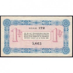 Annecy - Pirot 10-5 - 1 franc - Série 172- 14/03/1916 - Etat : TTB
