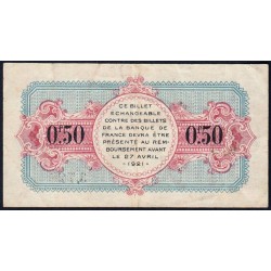 Annecy - Pirot 10-7 - 50 centimes - Série 301 - 26/04/1916 - Etat : TB+