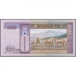 Mongolie - Pick 65a - 100 tugrik - Série AE - 2000 - Etat : NEUF