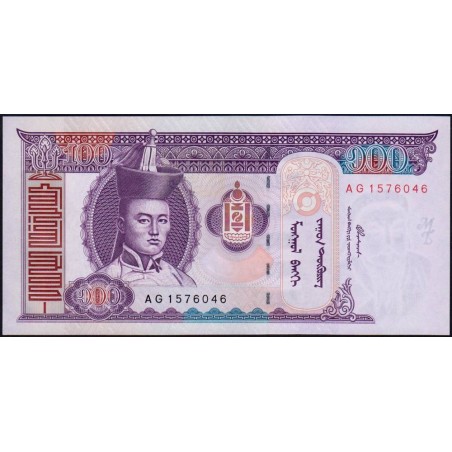 Mongolie - Pick 65a - 100 tugrik - Série AG - 2000 - Etat : NEUF