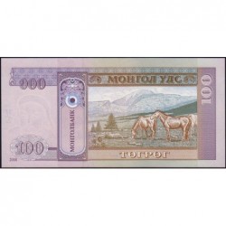 Mongolie - Pick 65b - 100 tugrik - Série AG - 2008 - Etat : NEUF
