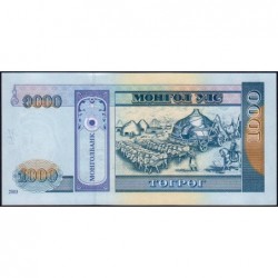 Mongolie - Pick 67a - 1'000 tugrik - Série AH - 2003 - Etat : NEUF