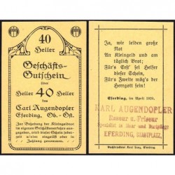 Autriche - Notgeld - Eferding - 40 heller - 1920 - Etat : NEUF