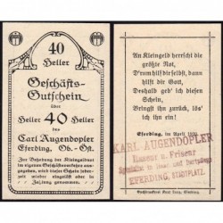 Autriche - Notgeld - Eferding - 40 heller - 1920 - Etat : SPL+