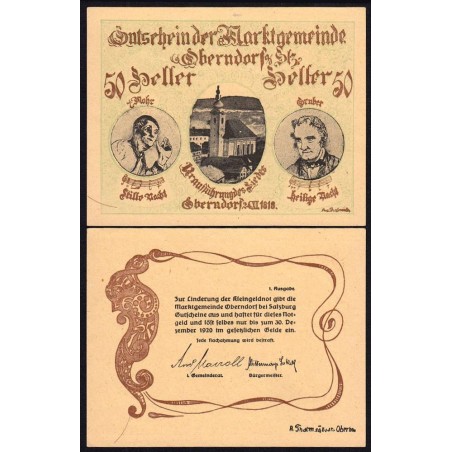 Autriche - Notgeld - Oberndorf - 50 heller - 1920 - Etat : pr.NEUF