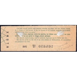 1946 - Loterie Nationale - 13e tranche B - 1/10ème - Union Fédérale des Combat. - Etat : TTB