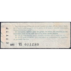 1946 - Loterie Nationale - 23e tranche - 1/10ème - Union Fédérale des Combattants - Etat : TB+