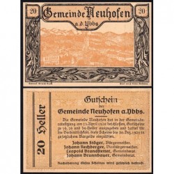 Autriche - Notgeld - Neuhofen-an-der-Ybbs - 20 heller - 15/04/1920 - Etat : NEUF