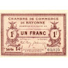 Bayonne - Pirot 21-59 - 1 franc - Série 54 - 30/01/1918 - Etat : SPL