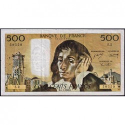 F 71-1 - 04/01/1968 - 500 francs - Pascal - Série S.2 - Etat : TB