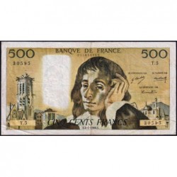 F 71-1 - 04/01/1968 - 500 francs - Pascal - Série T.5 - Etat : TB