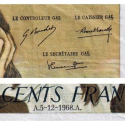 F 71-2 - 05/12/1968 - 500 francs - Pascal - Série O.6 - Etat : TB