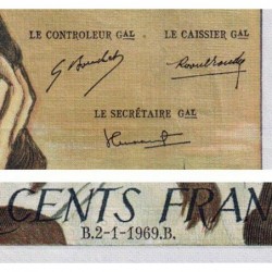 F 71-3 - 02/01/1969 - 500 francs - Pascal - Série Q.9 - Numéro RADAR - Etat : TTB
