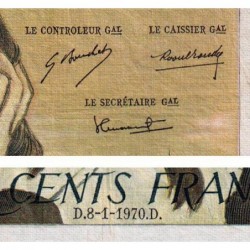 F 71-5 - 08/11/1970 - 500 francs - Pascal - Série V.19 - Etat : TB-