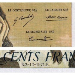 F 71-7 - 02/12/1971 - 500 francs - Pascal - Série W.27 - Remplacement - Etat : SUP