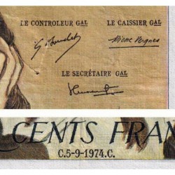 F 71-11 - 05/09/1974 - 500 francs - Pascal - Série N.43 - Etat : TB