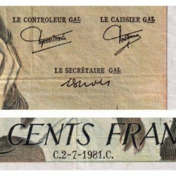 F 71-25 - 02/07/1981 - 500 francs - Pascal - Série P.144 - Etat : TB+