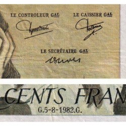 F 71-27 - 05/08/1982 - 500 francs - Pascal - Série F.163 - Etat : TB