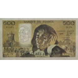 F 71-28 - 06/01/1983 - 500 francs - Pascal - Série D.178 - Etat : TTB-