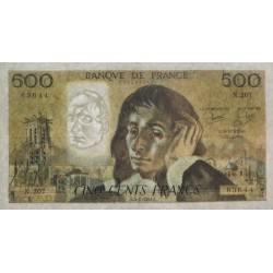 F 71-31 - 05/07/1984 - 500 francs - Pascal - Série N.207 - Etat : TTB