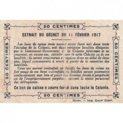 Colonie de la Guinée Française - Pick 1d_1 - 50 centimes - Série D-41 - 11/02/1917 - Etat : TB+