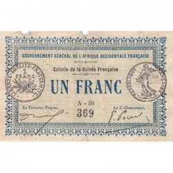 Guinée - Pick 2a_1 - 1 franc - Série A 59 - 11/02/1917 - Etat : TB