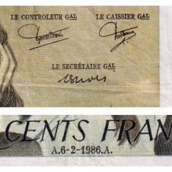F 71-34 - 06/02/1986 - 500 francs - Pascal - Série W.235 - Remplacement - Etat : TTB-