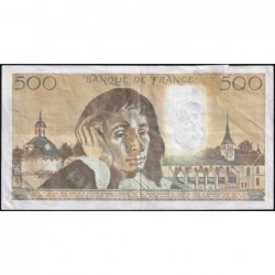 F 71-34 - 06/02/1986 - 500 francs - Pascal - Série X.241 - Etat : B+