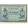 Bayonne - Pirot 21-64 - 1 franc - Série 98 - 17/11/1919 - Etat : TTB