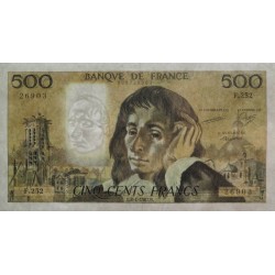 F 71-35 - 08/01/1987 - 500 francs - Pascal - Série F.252 - Etat : TTB