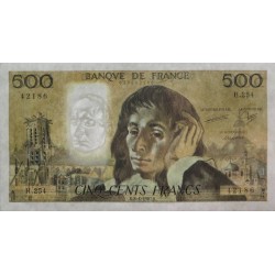 F 71-35 - 08/01/1987 - 500 francs - Pascal - Série H.254 - Etat : SUP-