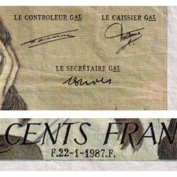 F 71-36 - 22/01/1987 - 500 francs - Pascal - Série B.260 - Etat : TB