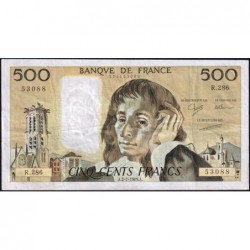F 71-40 - 02/02/1989 - 500 francs - Pascal - Série R.286 - Etat : TB