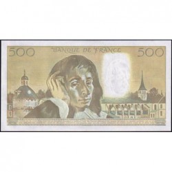 F 71-40 - 02/02/1989 - 500 francs - Pascal - Série X.287 - Etat : SPL+