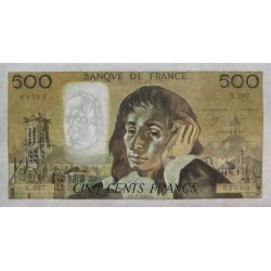 F 71-40 - 02/02/1989 - 500 francs - Pascal - Série X.287 - Etat : SPL