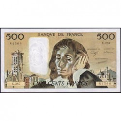 F 71-40 - 02/02/1989 - 500 francs - Pascal - Série X.287 - Etat : SPL
