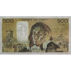 F 71-40 - 02/02/1989 - 500 francs - Pascal - Série X.287 - Etat : SPL