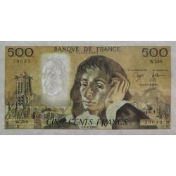 F 71-40 - 02/02/1989 - 500 francs - Pascal - Série W.288 - Remplacement - Etat : SUP à SUP+