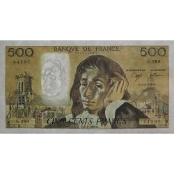 F 71-40 - 02/02/1989 - 500 francs - Pascal - Série G.289 - Etat : TTB+