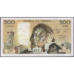F 71-40 - 02/02/1989 - 500 francs - Pascal - Série Q.295 - Etat : TB-