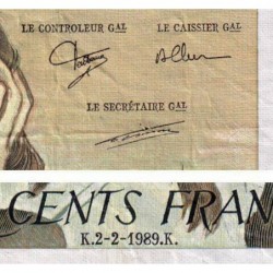 F 71-40 - 02/02/1989 - 500 francs - Pascal - Série Q.295 - Etat : TB-