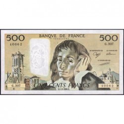 F 71-43 - 01/02/1990 - 500 francs - Pascal - Série G.307 - Etat : pr.NEUF