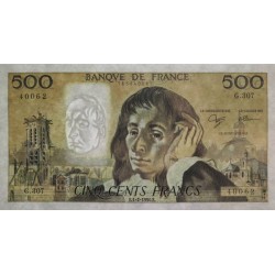 F 71-43 - 01/02/1990 - 500 francs - Pascal - Série G.307 - Etat : pr.NEUF