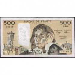 F 71-43 - 01/02/1990 - 500 francs - Pascal - Série G.310 - Etat : TB+
