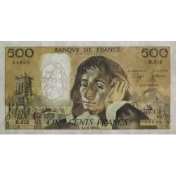 F 71-43 - 01/02/1990 - 500 francs - Pascal - Série N.312 - Etat : TTB-