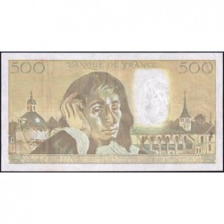 F 71-43 - 01/02/1990 - 500 francs - Pascal - Série V.312 - Etat : TTB-